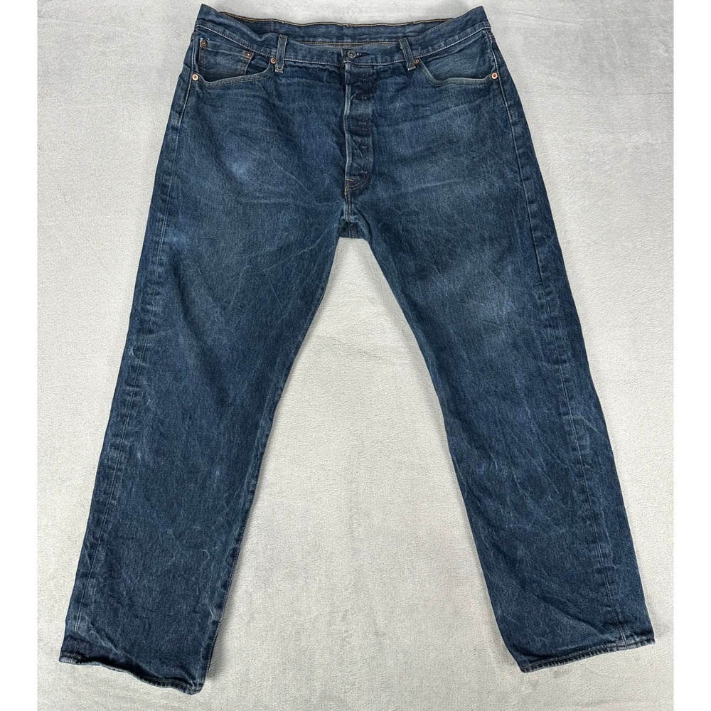 Levis Jeans Mens 38x30 Blue 501 Original Fit Button Fly Straight Leg Denim